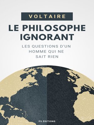cover image of Le Philosophe Ignorant